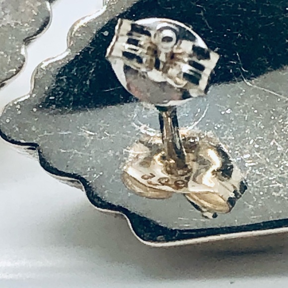 Vintage Modernist Silver Earrings - Picture 10 of 13